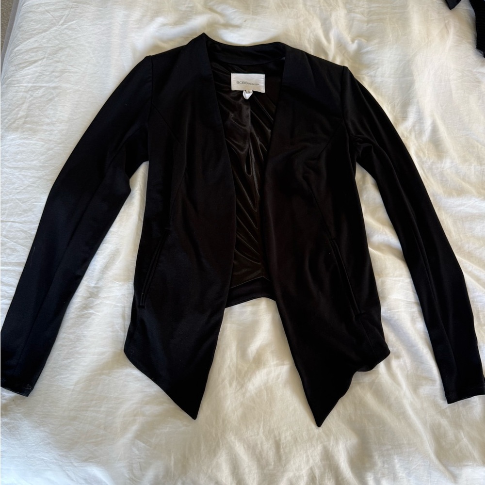 BCBGeneration Draped Front Blazer in Black